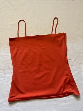 Frenchi Orange-Red Spaghetti Strap Cami